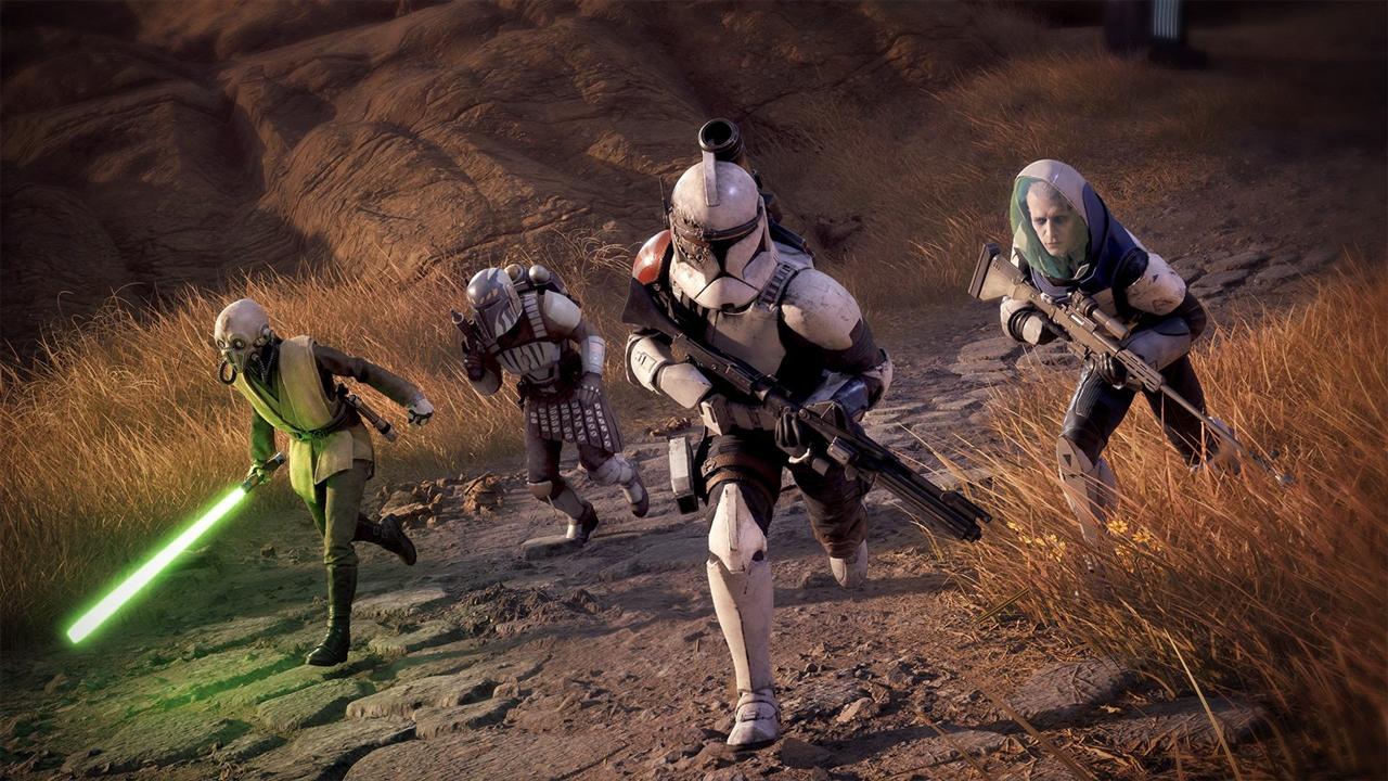 Turn-based tactical combat against battle droids